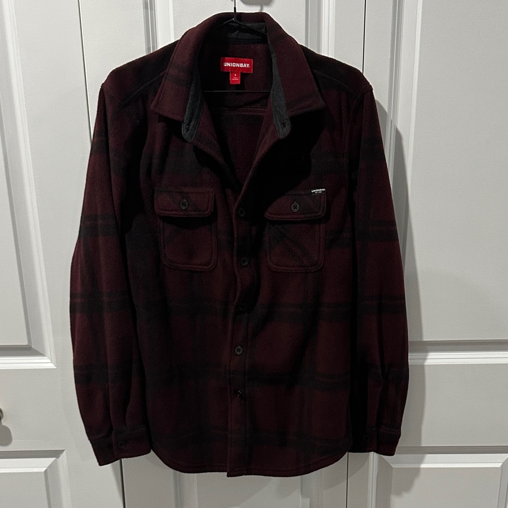 Unionbay Men's Dark Plaid Shirt Jacket